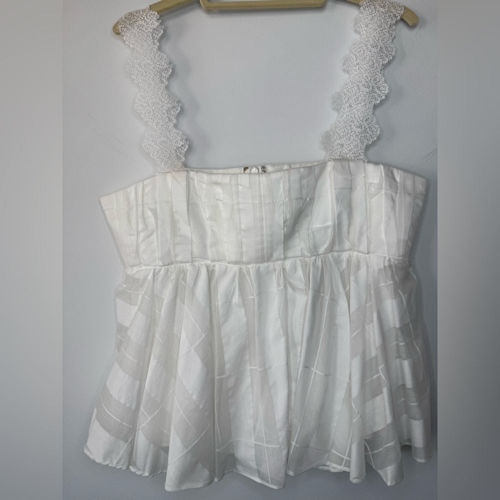 Acler Babydoll Top – Size 10, White
